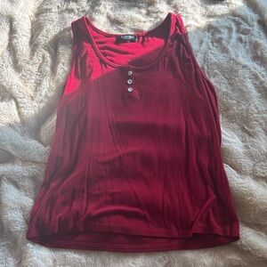 Women's Red Sleeveless Top
